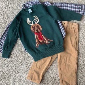 Class Club Sweater, Shirt, & Corduroy Pants